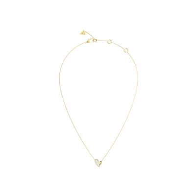 Collier Guess Golden Love en acier doré et zircon cubique