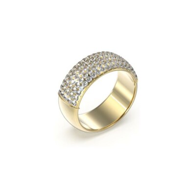 Bague Guess It's Raining Rings en métal doré et oxydes de zirconium