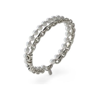 Bracelet Guess Edgy Styles en acier et perles