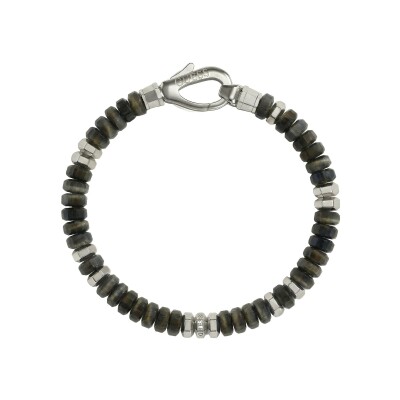 Bracelet Guess Life In Tokyo en acier et œil de tigre