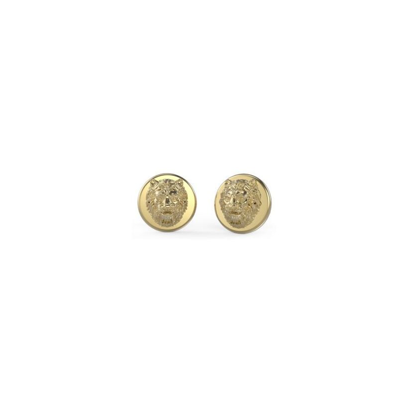 Boucles d'oreilles Guess LION KING en acier doré