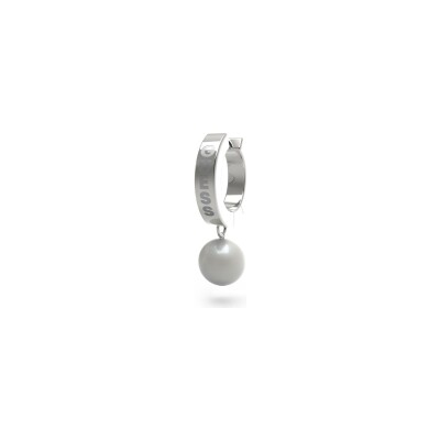 Boucles d'oreilles Guess EDGY STYLES en acier et perle