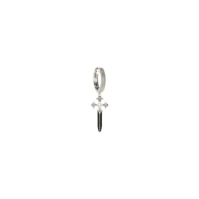 Boucles d'oreilles Guess en acier et cristaux