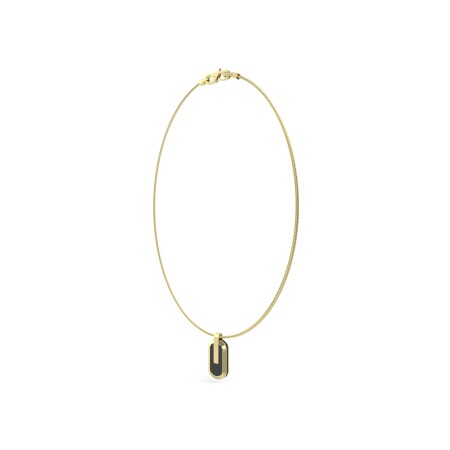 Collier Guess RACER TAG en acier doré