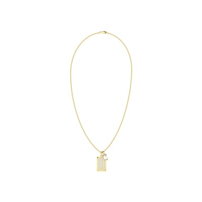 Collier Guess Barrio en acier doré et zircon cubique
