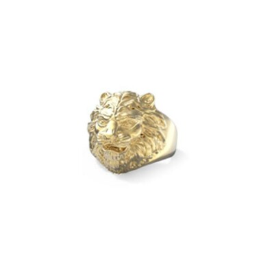 Bague Guess Lion King en métal doré, forme tête de lion