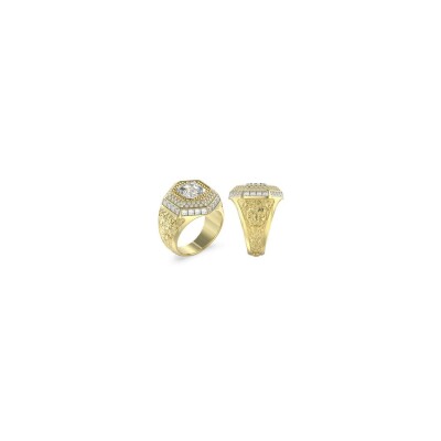 Bague Guess Lion King en acier doré, taille 62