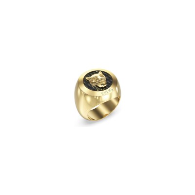 Bague Guess Guess Panther en acier doré, taille 66