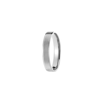Alliance en or blanc, 4mm