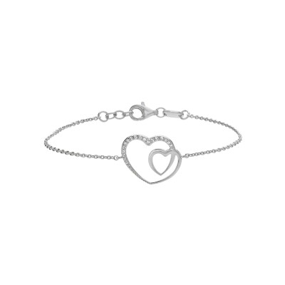 Bracelet Jourdan Bijoux Sentimento en argent et zircon