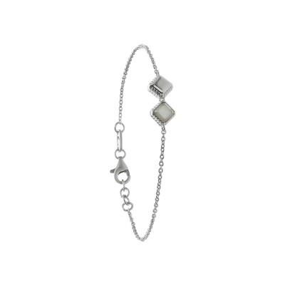 Bracelet Jourdan Bijoux Résonance en argent et pierre de lune