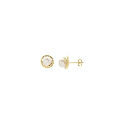 Boucles d'oreilles Jourdan Bijoux Intemporel en argent et perle de culture d'eau douce