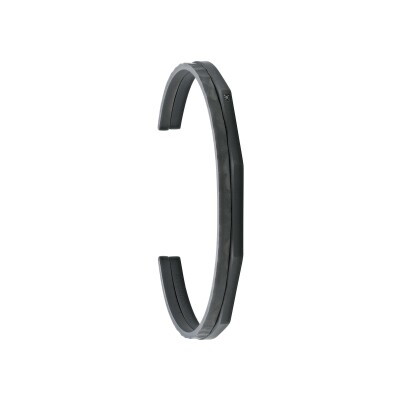 Bracelet jonc Jourdan Bijoux Titane en titane et diamant noir