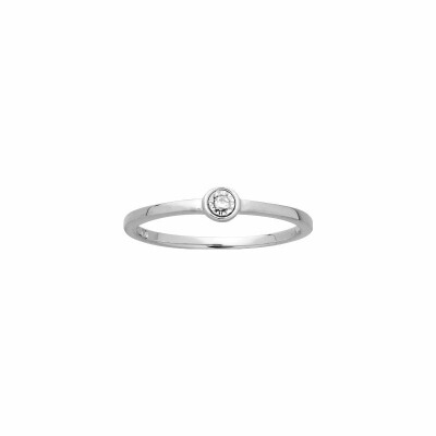 Solitaire en or blanc et diamant