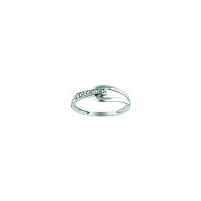 Bague en or blanc et diamant