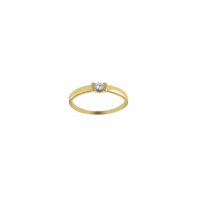 Bague en or jaune et diamant