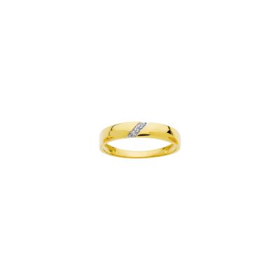 Bague en or jaune et diamants