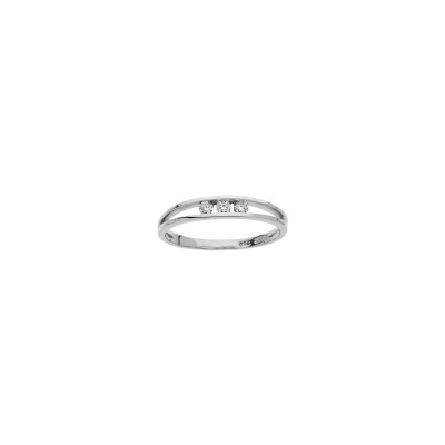 Bague en or blanc et diamants