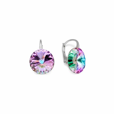 Boucles d'oreilles Spark Sweet Candy en argent plaqué platine et cristaux