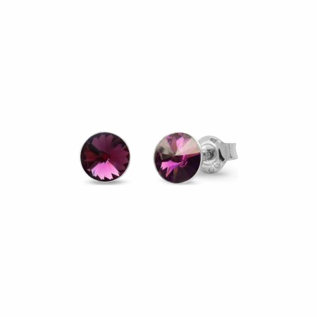 Boucles d'oreilles Spark Candy Studs Small en argent plaqué platine et cristaux