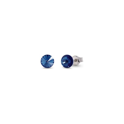 Boucles d'oreilles Spark Candy Studs Small en argent plaqué platine et cristaux