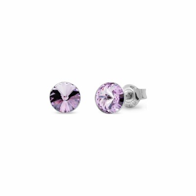 Boucles d'oreilles Spark Candy Studs Small en argent plaqué platine et cristaux