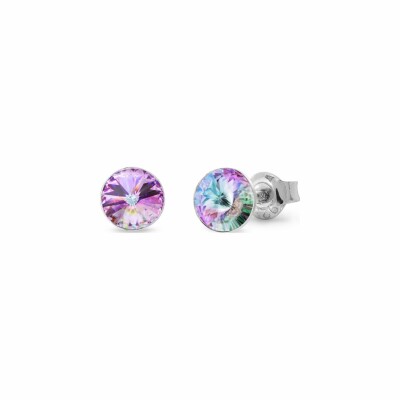 Boucles d'oreilles Spark Candy Studs Small en argent plaqué platine et cristaux