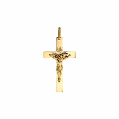 Pendentif croix en or jaune