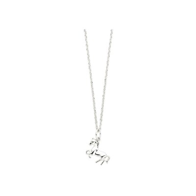 Collier Orage Kids cheval en argent rhodié