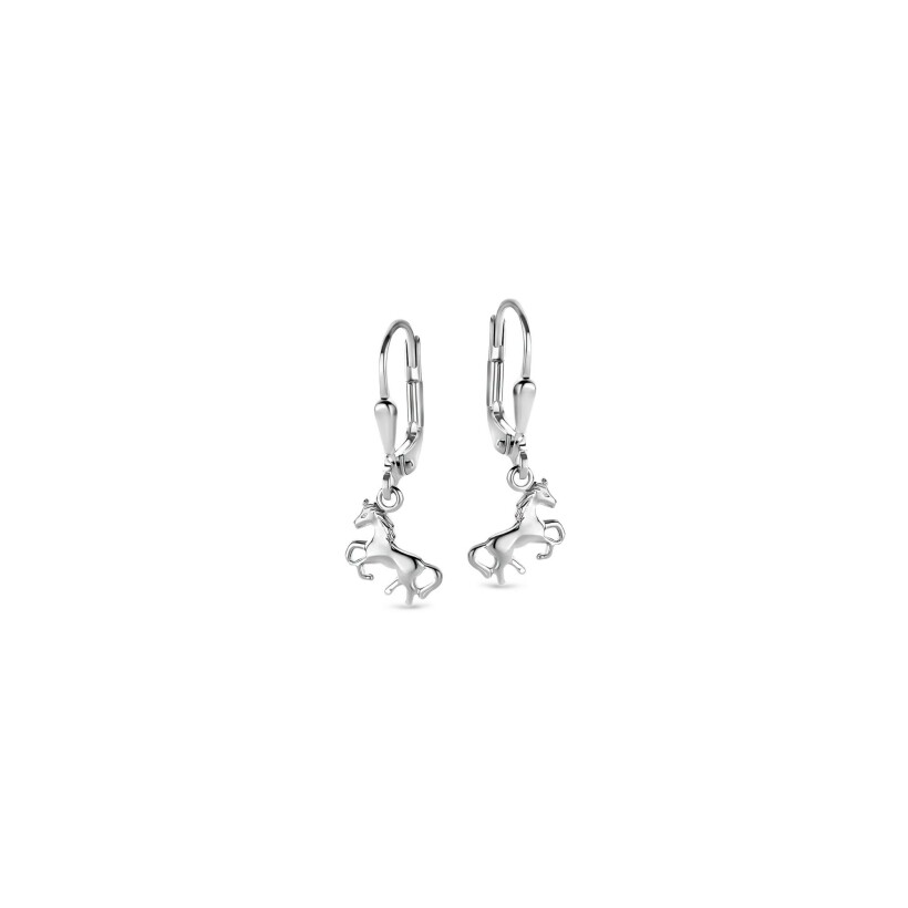 Boucles d'oreilles pendantes Orage Kids cheval en argent