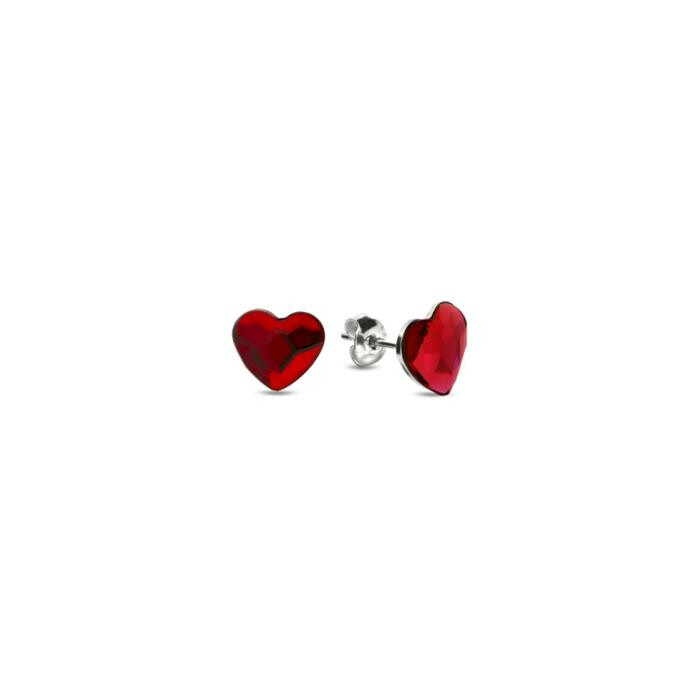 Boucles d'oreilles Spark Heart en argent plaqué platine et cristaux