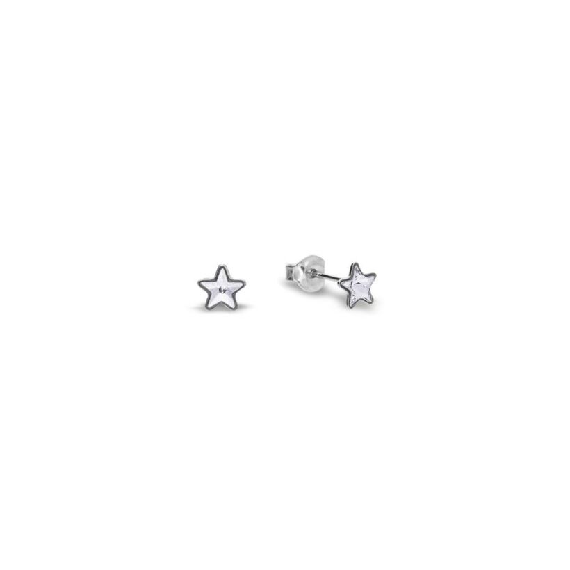 Boucles d'oreilles Spark Astral en argent plaqué platine et cristaux