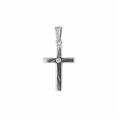 Pendentif Croix en or blanc, 18x11mm