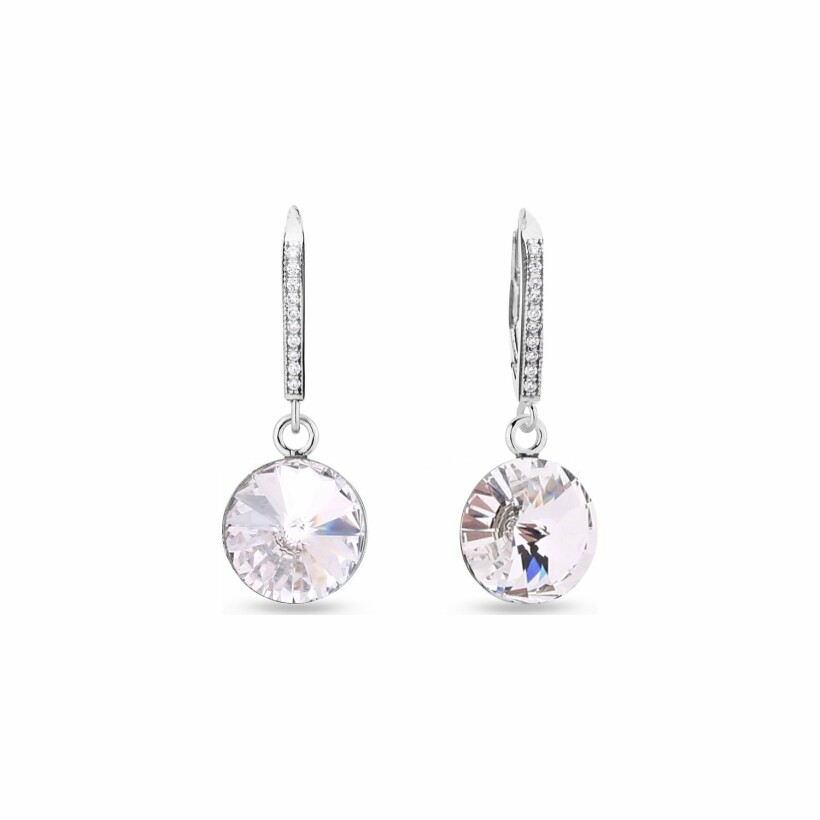 Boucles d'oreilles Spark Candy Chic en argent plaqué platine et cristaux