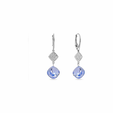 Boucles d'oreilles Spark Ravalli en argent plaqué platine et cristaux