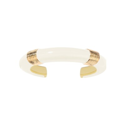 Bracelet Aurélie Bidermann Katt en métal doré à l'or 18 carats - Ivoire