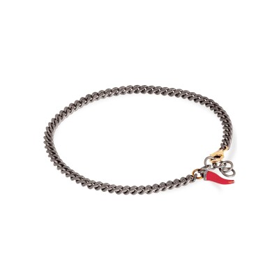 Bracelet gourmette Mano J en or rose