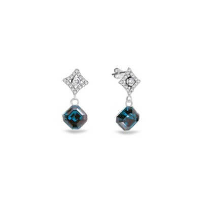 Boucles d'oreilles Spark Regal en argent plaqué platine et cristaux