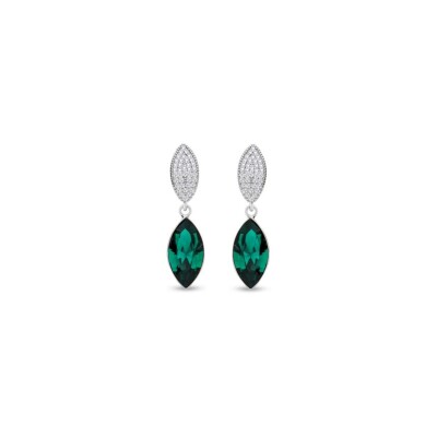 Boucles d'oreilles Spark Thalia en argent plaqué platine et cristaux