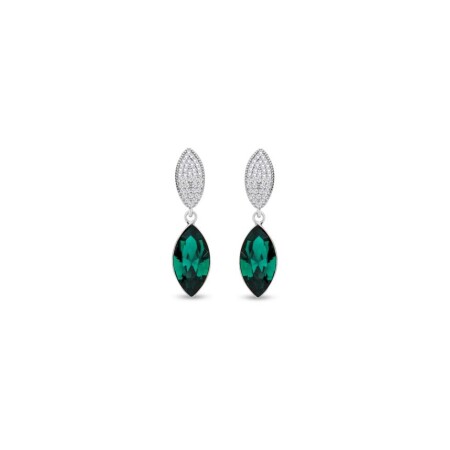 Boucles d'oreilles Spark Thalia en argent plaqué platine et cristaux