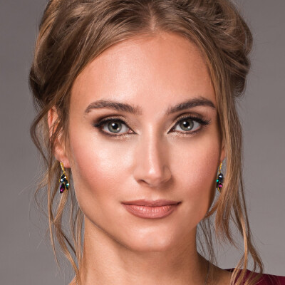 Boucles d'oreilles Spark Arcadia en argent plaqué or jaune et cristaux