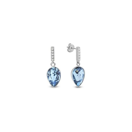 Boucles d'oreilles Spark Arcadia en argent plaqué platine et cristaux