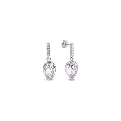 Boucles d'oreilles Spark Arcadia en argent plaqué platine et cristaux