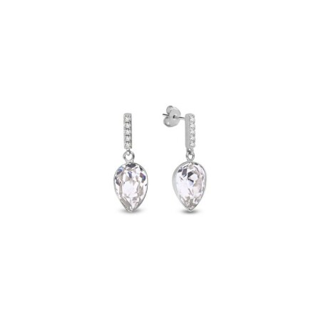 Boucles d'oreilles Spark Arcadia en argent plaqué platine et cristaux