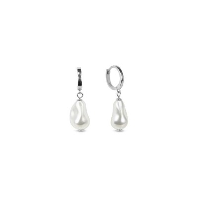 Boucles d'oreilles Spark Lulu en argent plaqué platine et cristaux