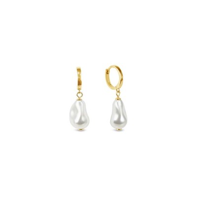 Boucles d'oreilles Spark Lulu en argent plaqué or jaune et cristaux