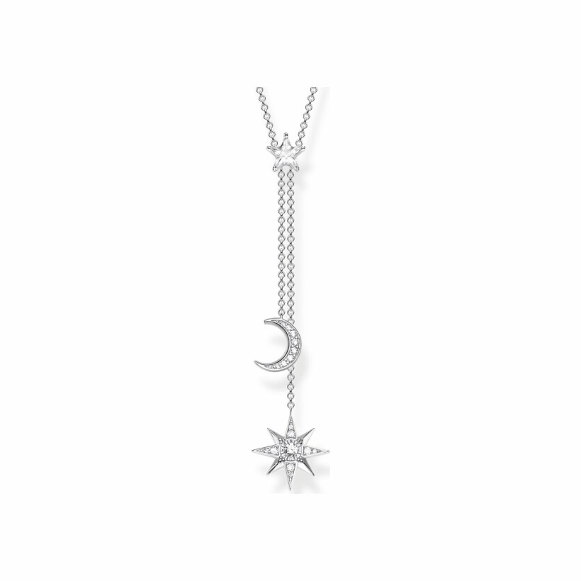 Collier Thomas Sabo Glam Soul Y porte Bonheur en argent et oxydes de zirconium