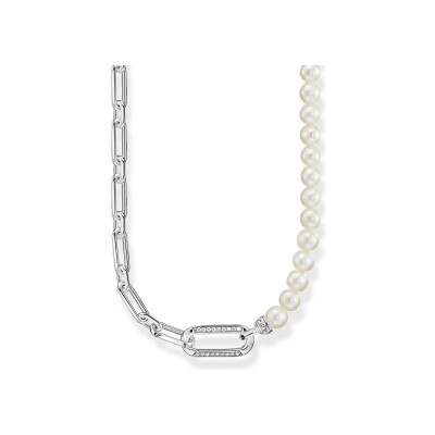 Collier Thomas Sabo en argent, oxyde de zirconium et perle d'eau douce