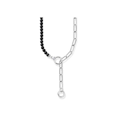 Collier Thomas Sabo en argent, onyx et oxydes de zirconium