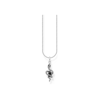 Collier pendentif Thomas Sabo en argent, email et oxyde de zirconium